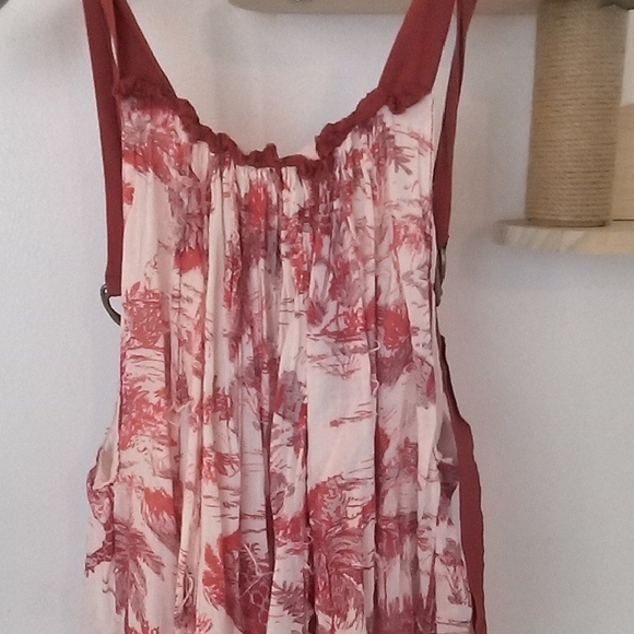 Free People Red and White Backless Dress - Picture 2 of 3